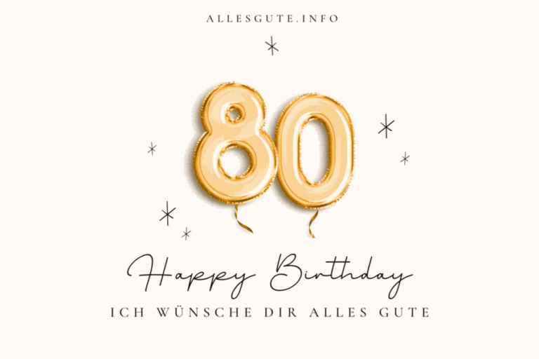 Animierte Geburtstagskarte zum 80. Geburtstag